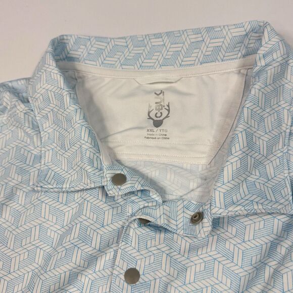 Cutter & Buck CBUK Polo Shirt Mens Size XXL Breathable Golf Light Blue - Picture 6 of 8